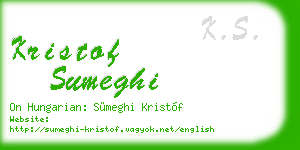 kristof sumeghi business card