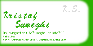 kristof sumeghi business card